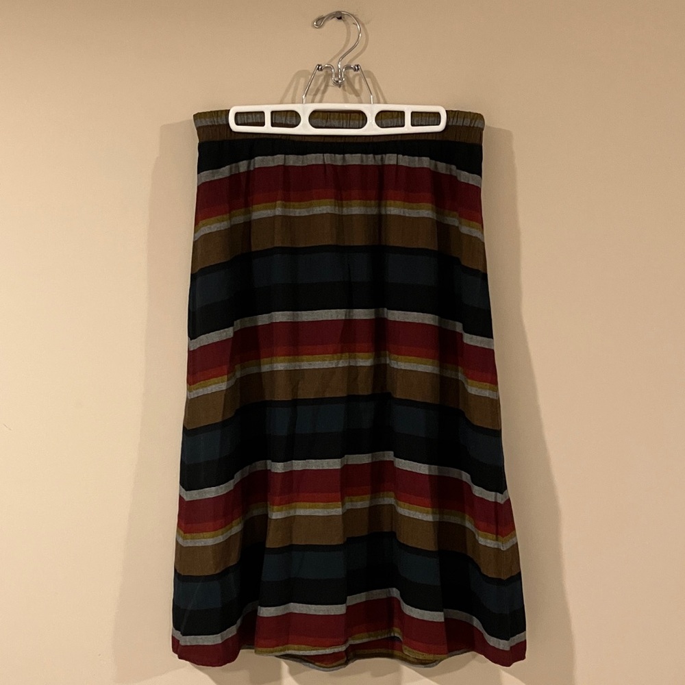 Old Navy Multicolor Striped Midi Skirt